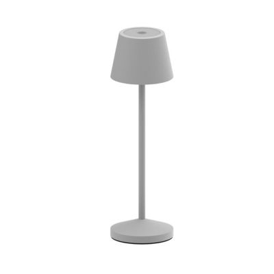 Lampe de table sans fil EMILY Gris Aluminium H20cm