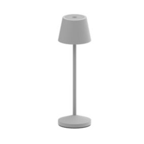 Lampe de table sans fil EMILY Gris Aluminium H20cm