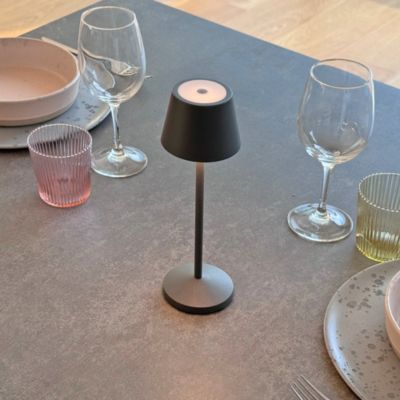 Lampe de table sans fil EMILY Gris anthracite Aluminium H25CM