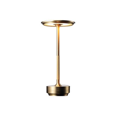 Lampe de table sans fil Lampe de bureau étanche dimmable et rechargeable lampe de table à LED métallique lampe or