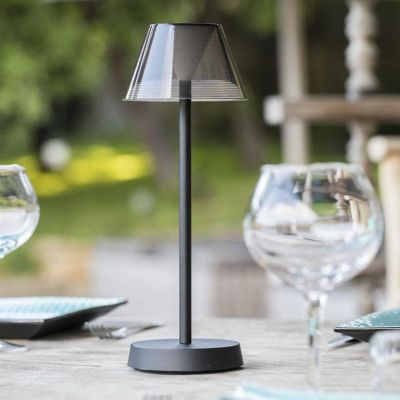 Lampe de table sans fil LED BEVERLY BLACK Noir Plastique H34CM