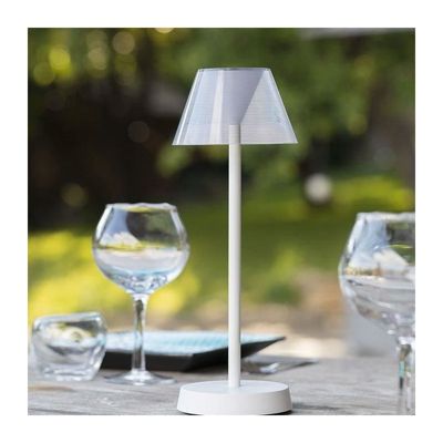 Lampe de table sans fil LED BEVERLY WHITE Blanc Plastique H34CM