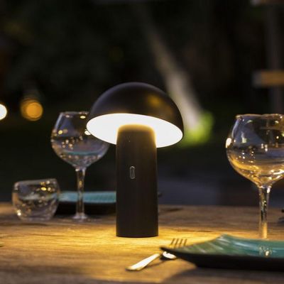 Lampe de table sans fil LED TOD BLACK Noir Métal H28CM