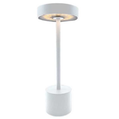 Lampe de table sans fil ROBY WHITE Blanc Aluminium