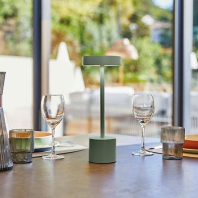 Lampe de table sans fil touch LED ROBY OLIVE Vert olive Aluminium H30cm