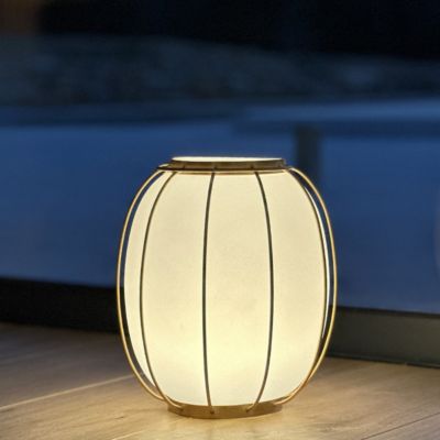 Lampe de table sans fil TULUM Gris Métal H27cm