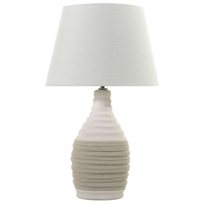 Lampe de table scandinave en porcelaine beige TORMES