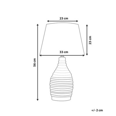 Lampe de table scandinave en porcelaine beige TORMES