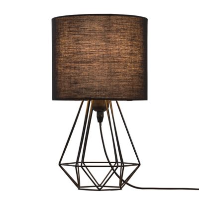 Lampe de table Smertrio E27 60W Ø20xH36cm noire GoodHome