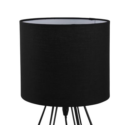 Lampe de table Smertrio E27 60W Ø20xH36cm noire GoodHome