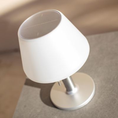 Lampe de table solaire LENNY Argent Aluminium H28cm