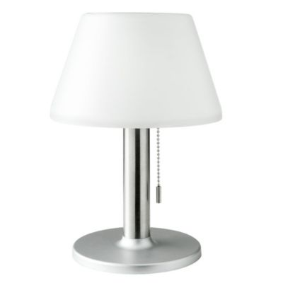 Lampe de table solaire très éclairante- Hauteur 28cm- Diamètre 20cm- 3 types d'éclairage 126 63 ou 3 lumens- Eclairage extérieur