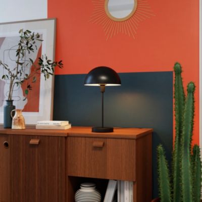 Lampe de table Songor E14 28W ⌀24xH.42cm noir GoodHome