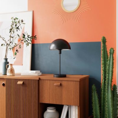 Lampe de table Songor E14 28W ⌀24xH.42cm noir GoodHome