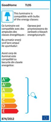 Lampe de table Theemim GoodHome E27 coloris naturel