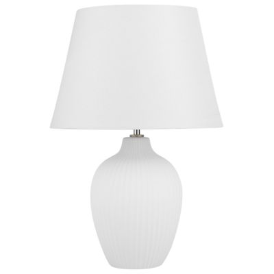 Lampe de table traditionnel en céramique blanc FERGUS