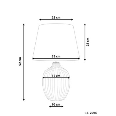 Lampe de table traditionnel en céramique blanc FERGUS