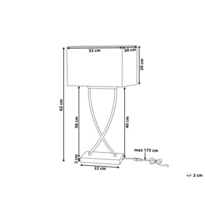 Lampe de table traditionnel en métal blanc YASUNI