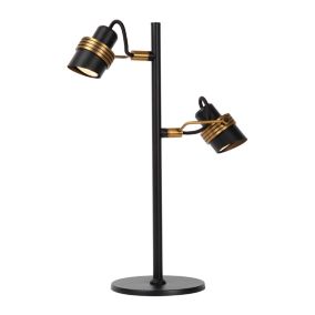 Lampe de table TUNDRAN en métal avec 2xGU10 - Noir - Lucide