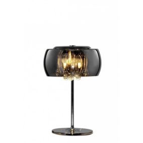 Lampe de table Vapore en verre chromé