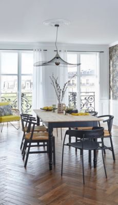 Lampe de table Yondair GoodHome E27 noir mat