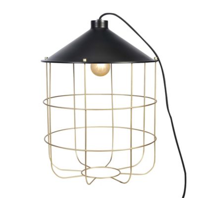 Lampe de table Yondair GoodHome E27 noir mat