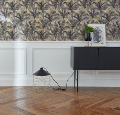 Lampe de table Yondair GoodHome E27 noir mat