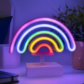 Lampe décorative LED néon arc en ciel multicouleurs l.22 x H.19 cm Paladone