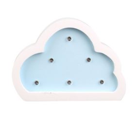 Lampe en bois enfant Nuage - H. 9 cm