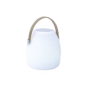 Lampe enceinte bluetooth nomade Mini May Play LED intégrée 70lm 5W IP44 H.23cm RGB + blanc chaud Lumisky
