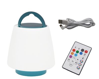 Lampe extérieure LED intégrée Arrondie Connexion Bluetooth 4W IP44 16.5x16.8cm Blanc