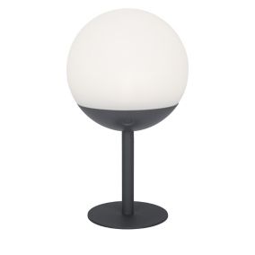 Lampe extérieure LED intégréeBoule 200lm 3W IP54 28x16cm Gris