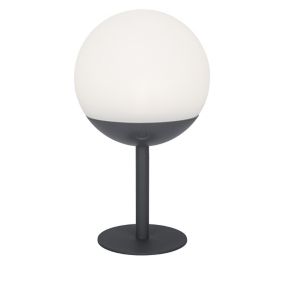 Lampe extérieure LED intégréeBoule 200lm 3W IP54 28x16cm Gris