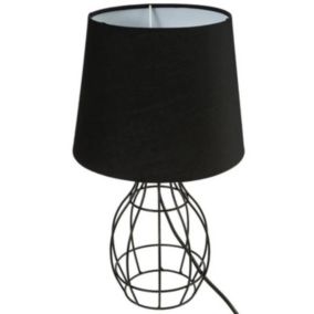 Lampe filaire "Moca" hauteur 35 cm d'Atmosphera - Noir pied oval