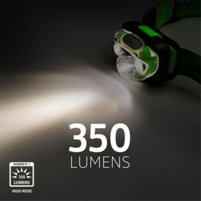 Lampe fontale Energizer Hard Case professionnel vision HD vert 350 lumens