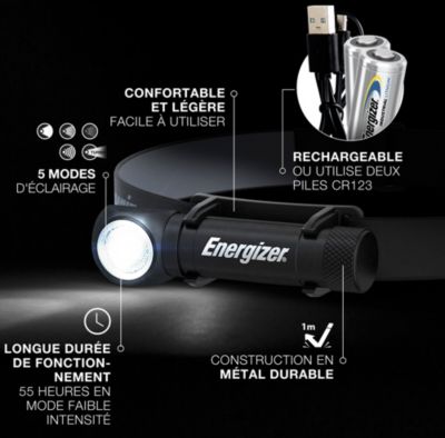 Lampe frontal polyvalente hybride Energizer