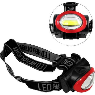 Lampe frontale LED COB 5 W à piles, 150 lm, sangle réglable, 71320