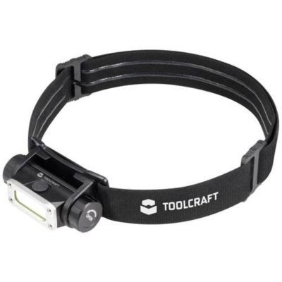 Lampe frontale LED COB TOOLCRAFT TO-9469515 rechargeable, 450 lm, batterie Li-ion 14500