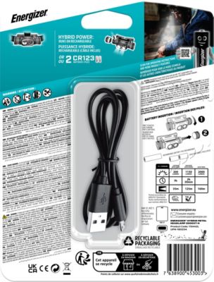 Lampe frontale LED en métal 2000L Energizer