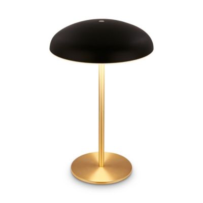 Lampe LED CAxA sans fil  IP44  D.195x305mm  2.700K  28W / 300lm  autonomie 15h  noir et laiton brossé   Briloner