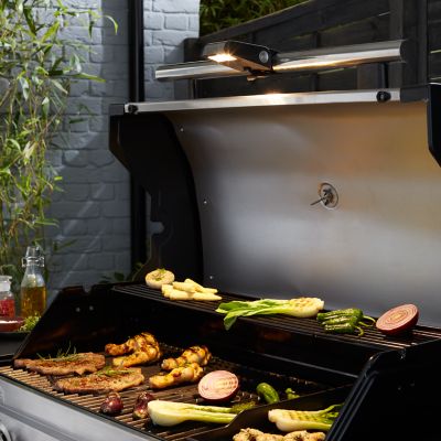 Lampe LED pour barbecue GoodHome en plastique et acier