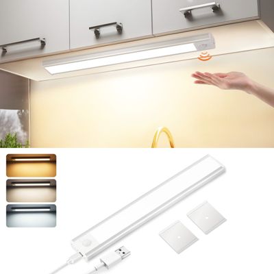 Lampe LED sous meuble NETTLIFE avec détecteur de mouvement, rechargeable par USB, 1 500 mAh, un couloir ou un placard