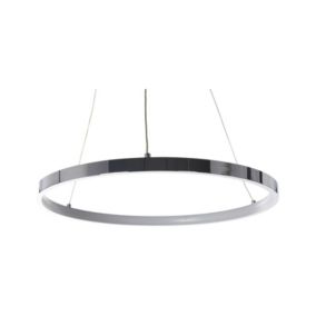 Lampe LED suspendue 40 cm argenté JORDAN