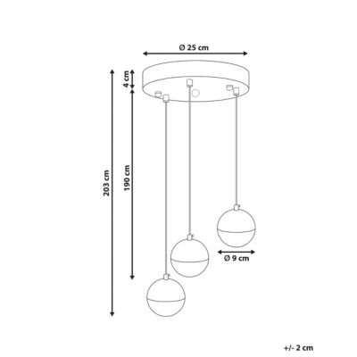 Lampe LED suspendue ANKOBRA Métal Noir