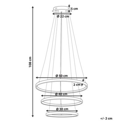 Lampe LED suspendue ATREK Métal Rose doré