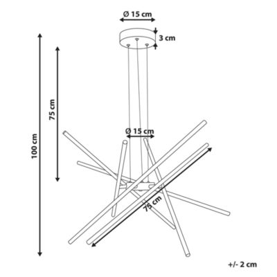 Lampe LED suspendue PALUN Avec variateur Métal Doré