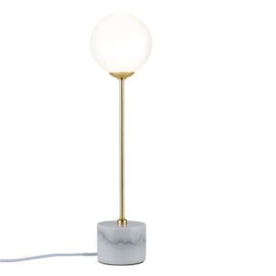 Lampe Moa méta/verre gris et or G9 10W