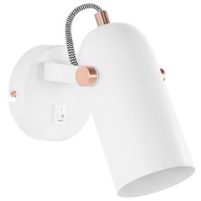 Lampe murale en métal blanc 1 spot TYRIA