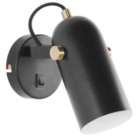 Lampe murale en métal noir 1 spot TYRIA