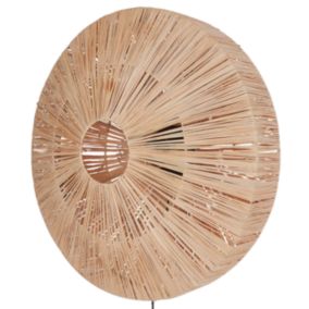 Lampe murale en paille naturel LUMUT